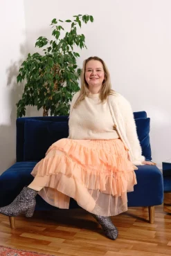 Mesh Skirt - Peach Mousse