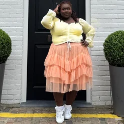Mesh Skirt - Peach Mousse