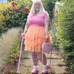 Mesh Skirt - Peach Mousse