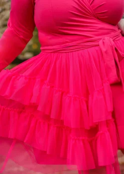 Mesh Skirt - Pomegranate