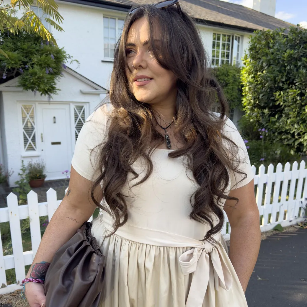 Midaxi Tee Poplin Dress - Oatmeal