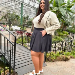 Mini-Flare Skirt - Charcoal