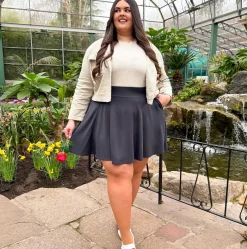 Mini-Flare Skirt - Charcoal