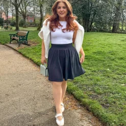 Mini-Flare Skirt - Charcoal