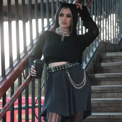 Mini-Flare Skirt - Charcoal