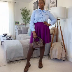 Mini-Flare Skirt - Mulberry
