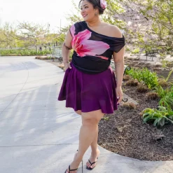 Mini-Flare Skirt - Mulberry