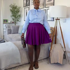 Mini-Flare Skirt - Mulberry