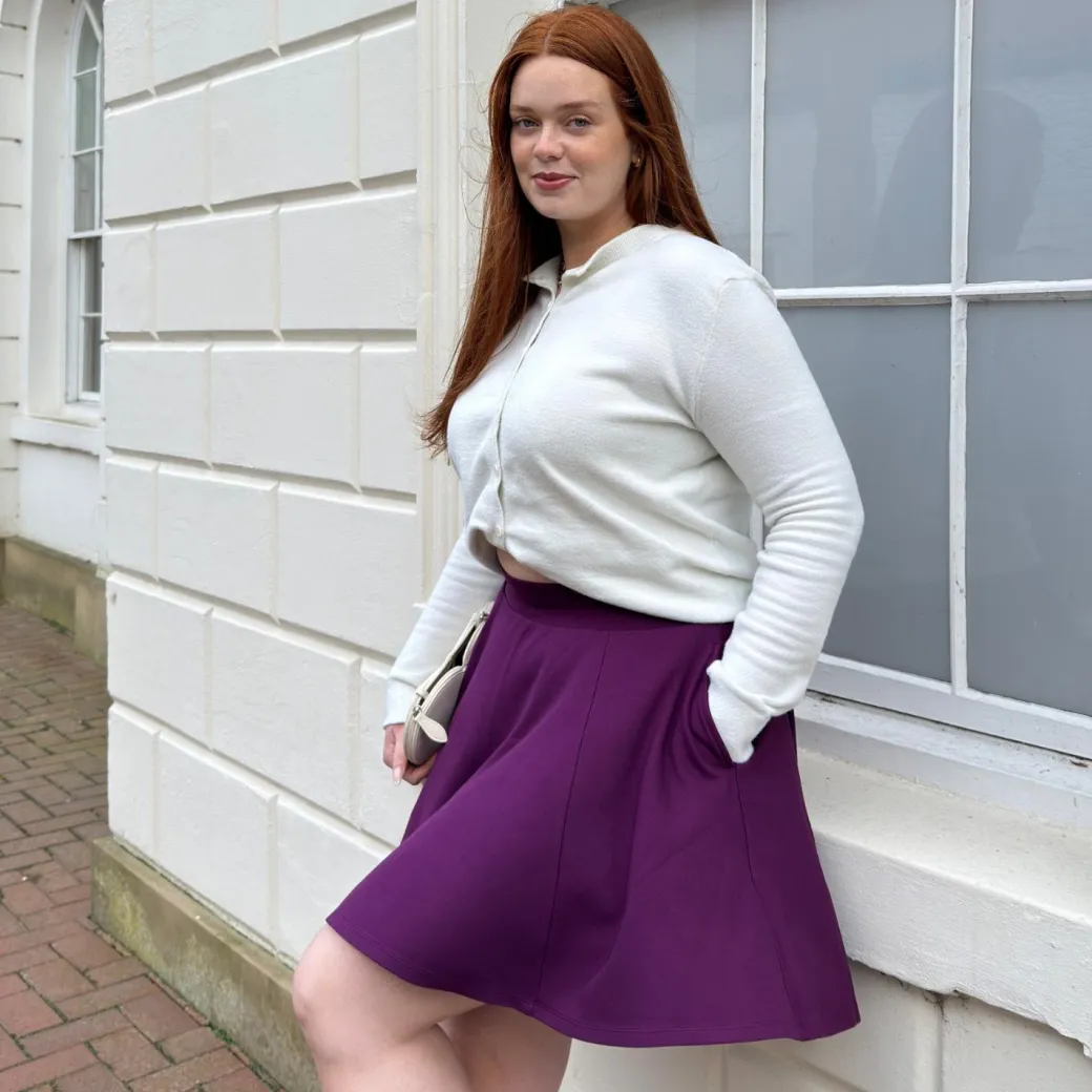 Mini-Flare Skirt - Mulberry