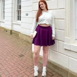 Mini-Flare Skirt - Mulberry
