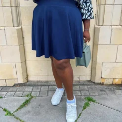 Mini-Flare Skirt - Navy
