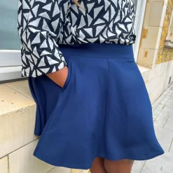 Mini-Flare Skirt - Navy