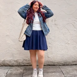 Mini-Flare Skirt - Navy