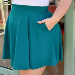 Mini Flare Skirt - Ocean Teal