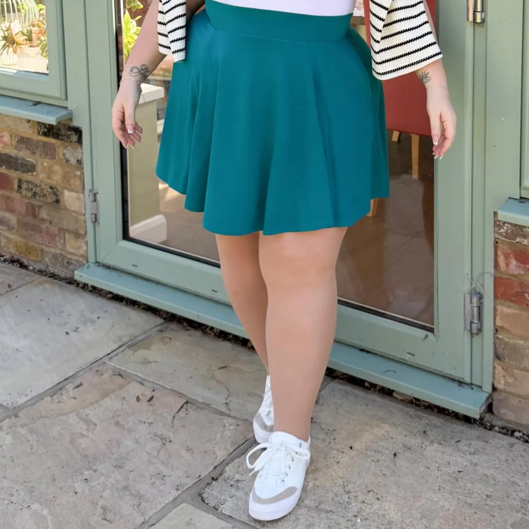 Mini Flare Skirt - Ocean Teal
