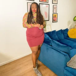 Mini Skirt - Burgundy