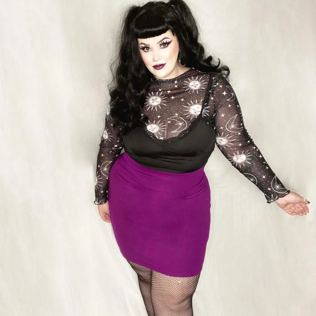 Mini Skirt - Figgy Pudding