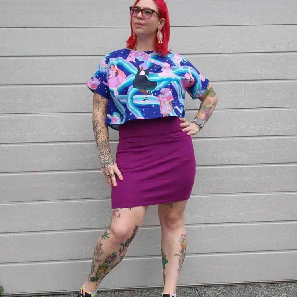 Mini Skirt - Figgy Pudding