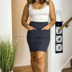 Mini Skirt - Slate Grey
