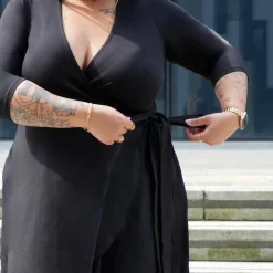 Mini Wrap Dress - Black