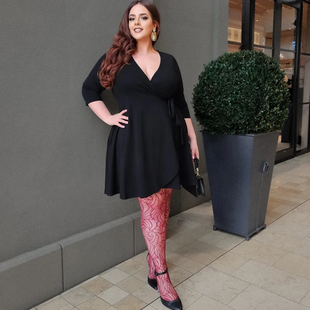 Mini Wrap Dress - Black
