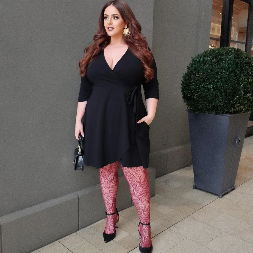 Mini Wrap Dress - Black