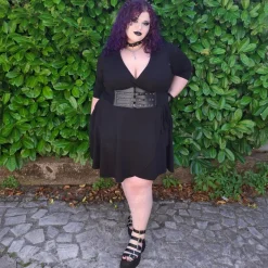 Mini Wrap Dress - Black