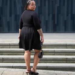 Mini Wrap Dress - Black