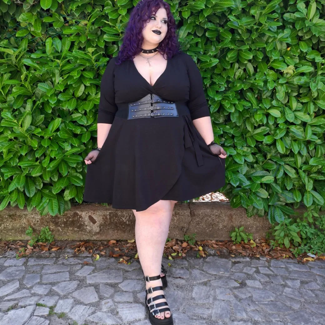 Mini Wrap Dress - Black