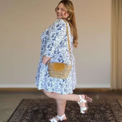 Mini Wrap Dress - Passion au Jardin - L'Amour Bleu