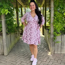 Mini Wrap Dress - Passion au Jardin - L'Amour Rose