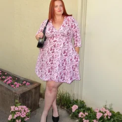 Mini Wrap Dress - Passion au Jardin - L'Amour Rose