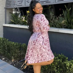 Mini Wrap Dress - Passion au Jardin - L'Amour Rose