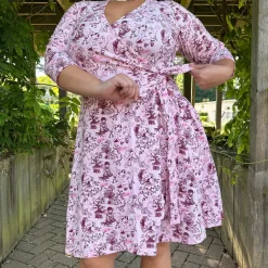 Mini Wrap Dress - Passion au Jardin - L'Amour Rose
