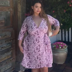 Mini Wrap Dress - Passion au Jardin - L'Amour Rose