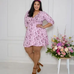 Mini Wrap Dress - Passion au Jardin - L'Amour Rose