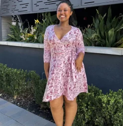 Mini Wrap Dress - Passion au Jardin - L'Amour Rose