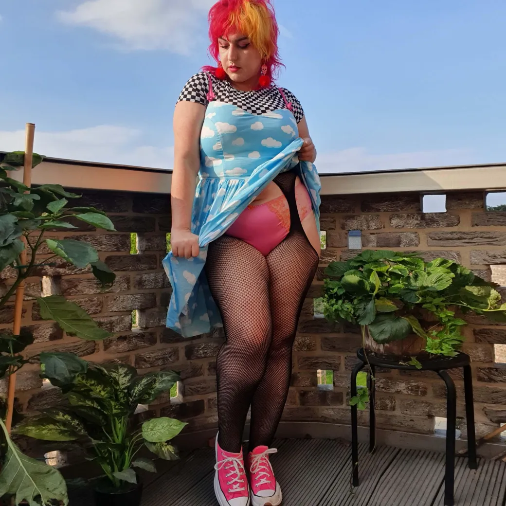 Mock Garters Fishnets - 😈