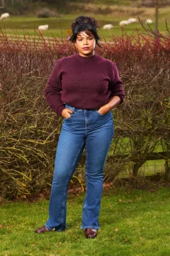 Organic Bootcut Jeans - Atlantic