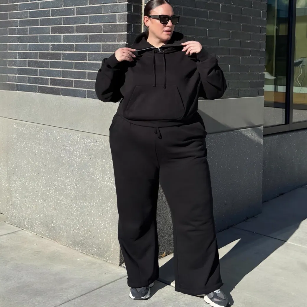 Organic Cotton Adjustable Joggers - Black