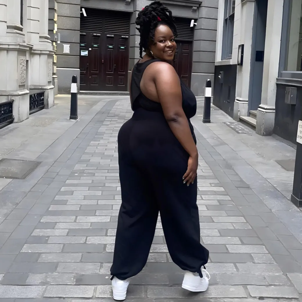Organic Cotton Adjustable Joggers - Black