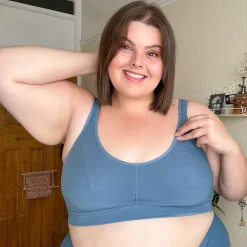 Organic Cotton Bra - Denim