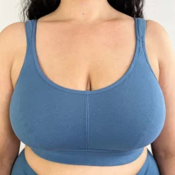 Organic Cotton Bra - Denim