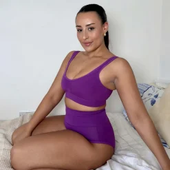 Organic Cotton Bra - Grape Escape