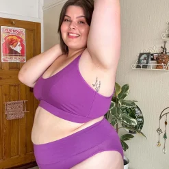 Organic Cotton Bra - Grape Escape