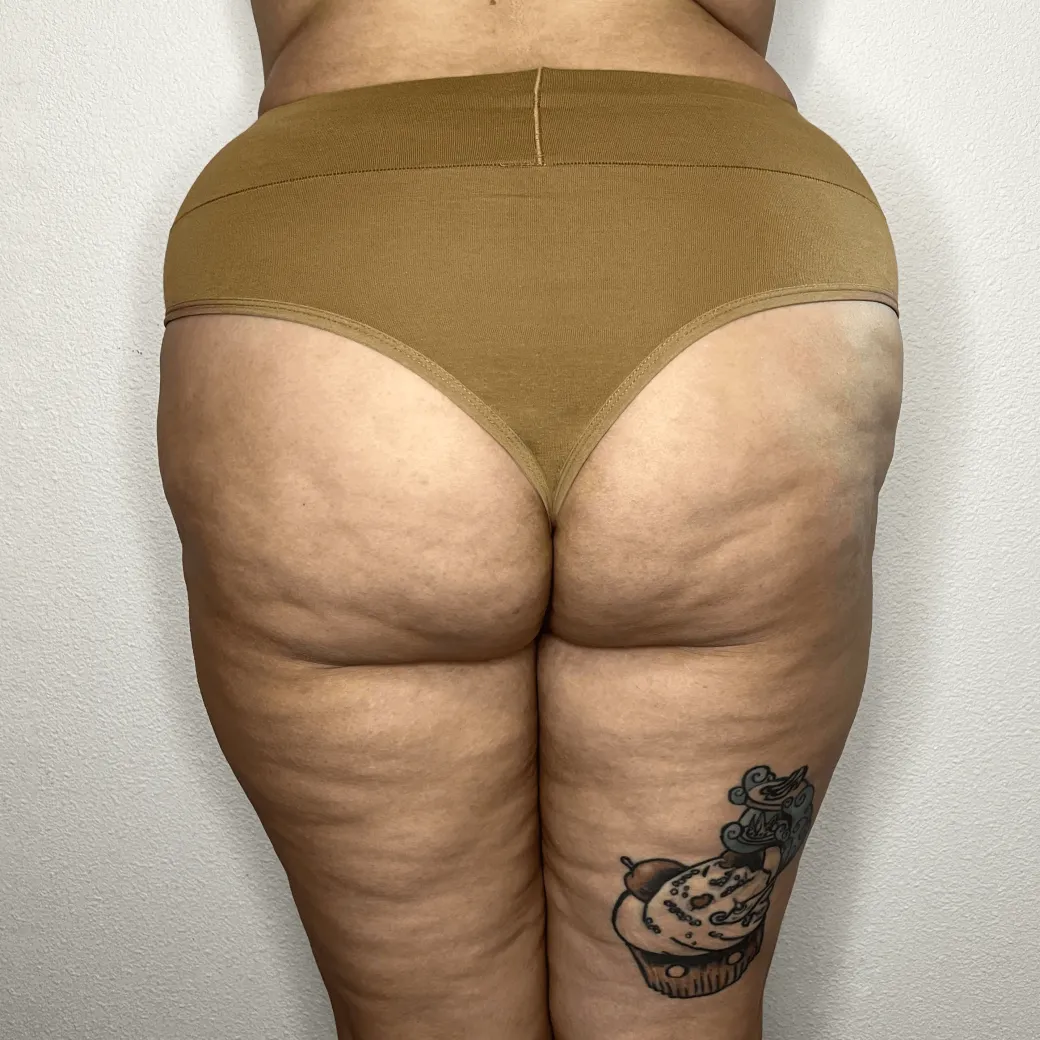 Organic Cotton Cheeky High Leg Knickers - Caramel