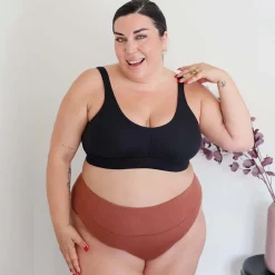 Organic Cotton Cheeky High Leg Knickers - Root Beer