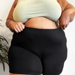Organic Cotton Femme Boxer Shorts - Black
