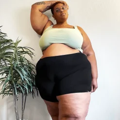 Organic Cotton Femme Boxer Shorts - Black