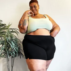 Organic Cotton Femme Boxer Shorts - Black